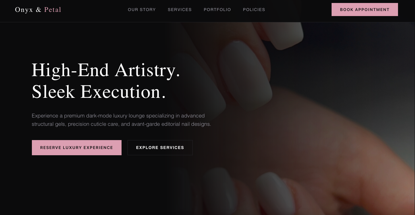 Nail Salon web design Jolly Tech's portfolio image